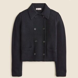 J. Crew Women's Black Marielle Cropped Cardigan.